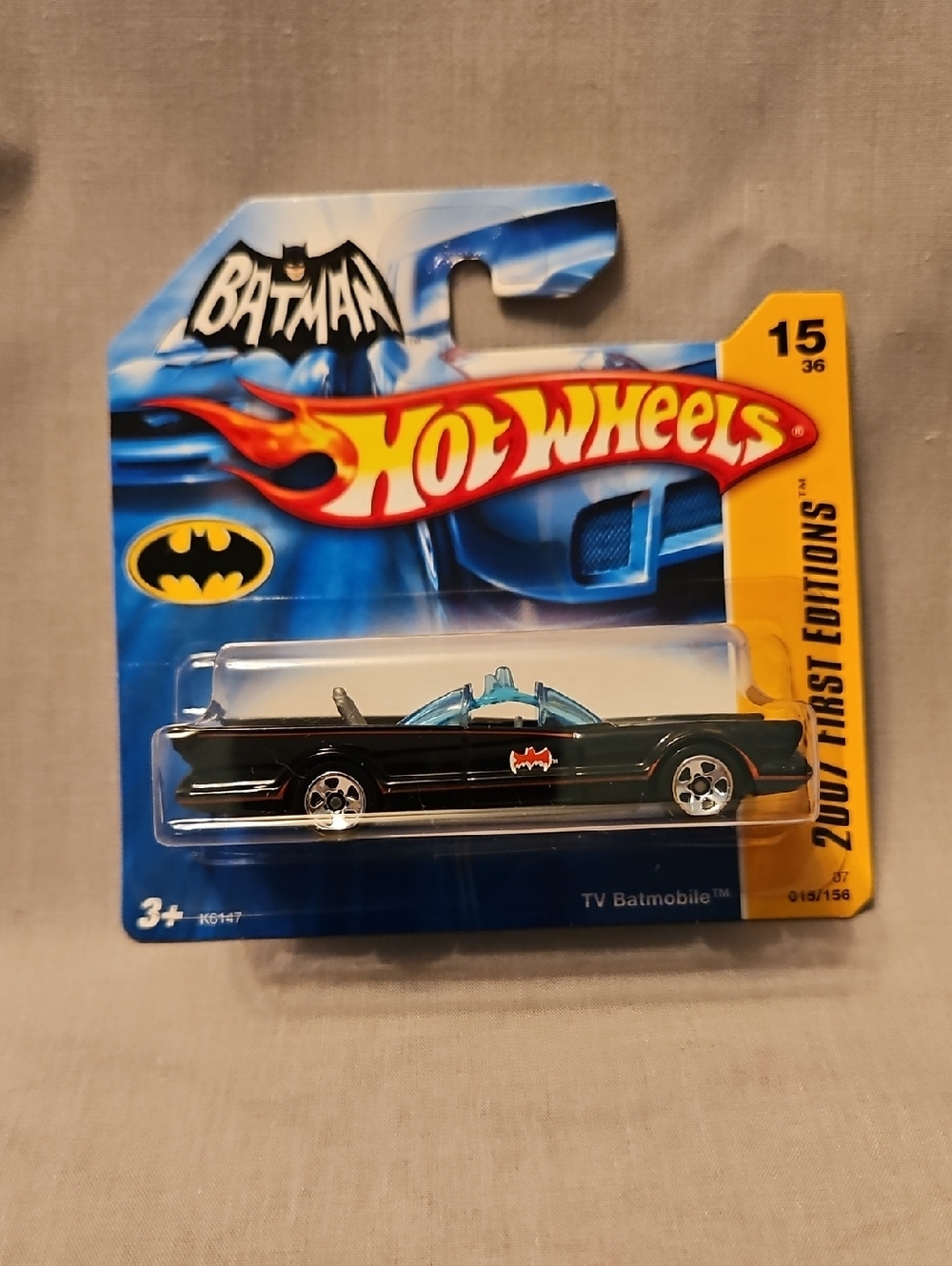 2007 Hot Wheels 1966 TV Batmobile First Editions 15/36 Short Card Smooth Grill